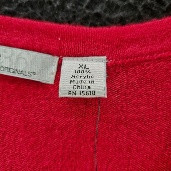 NWT Luxe 360 Womens Tank Top Red Size XL 100% Acrylic Pullover Sleeveless - Picture 6 of 12